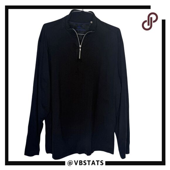 Tommy Bahama Men's 1/4 Zip Pullover Modal Blend Performance Sweater Gray Size XL - Picture 1 of 7